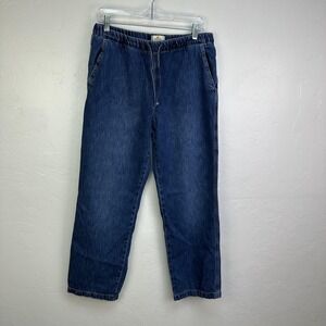 Marine Layer Pants Womens Medium Blue Denim Elastic Waist Pull On Cotton Casual